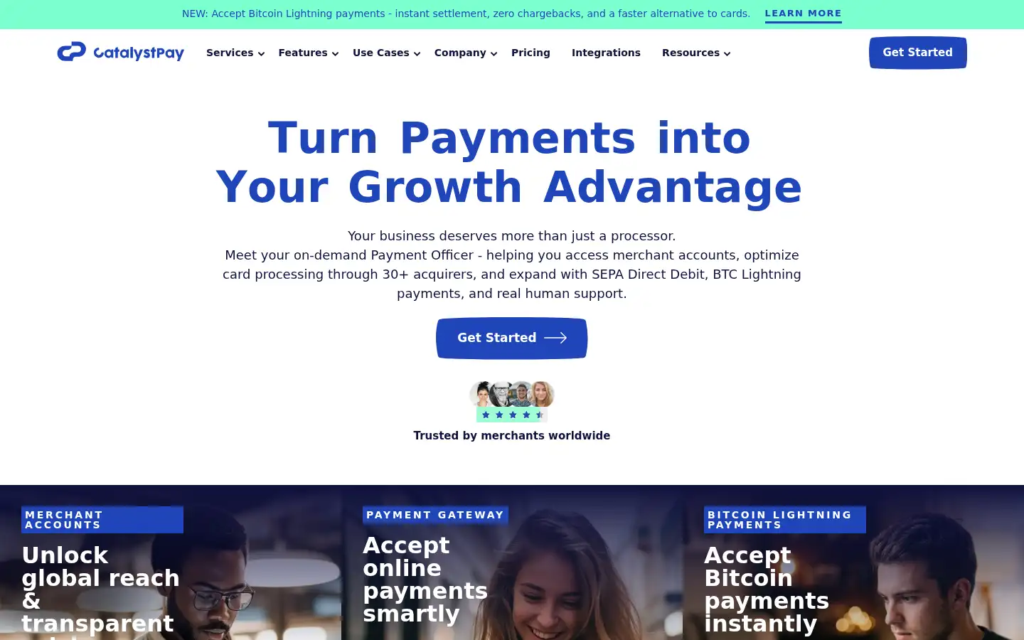 Screenshot of catalystpay.com