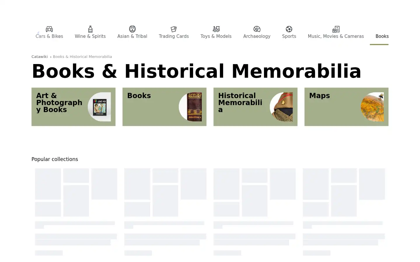 Screenshot of catawiki.com