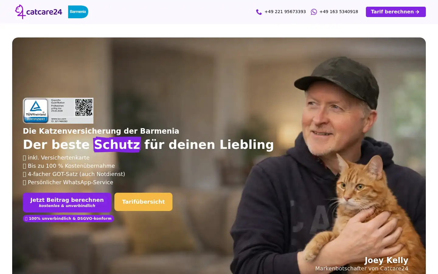 Screenshot of catcare24.de