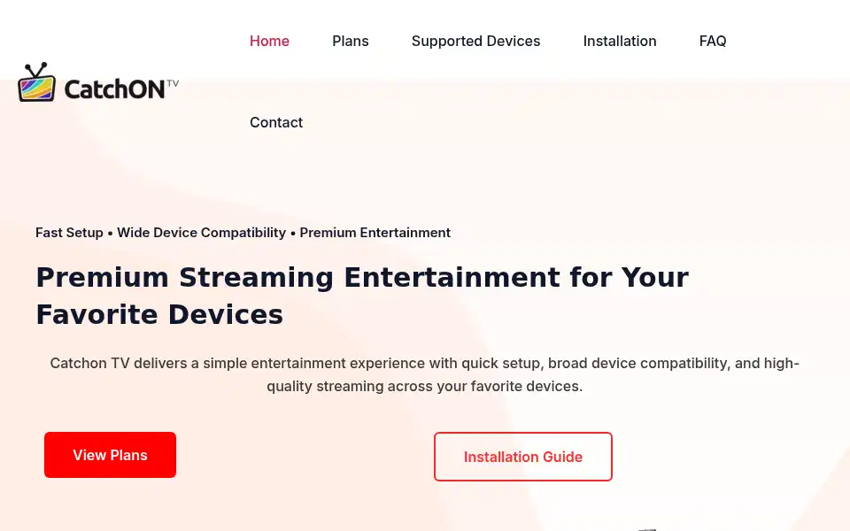 Screenshot of catchontv.shop