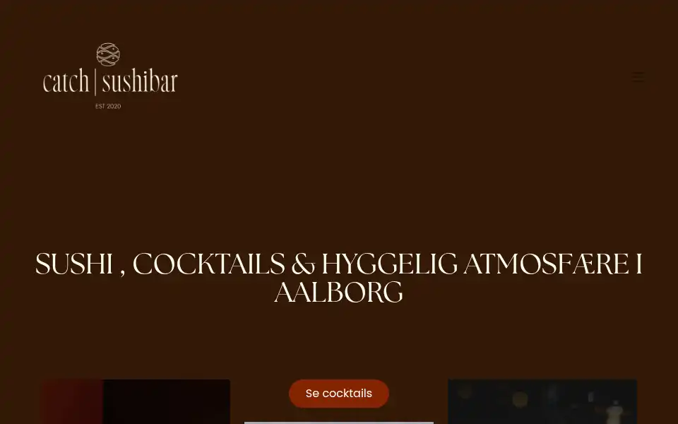 Screenshot of catchsushibar.dk