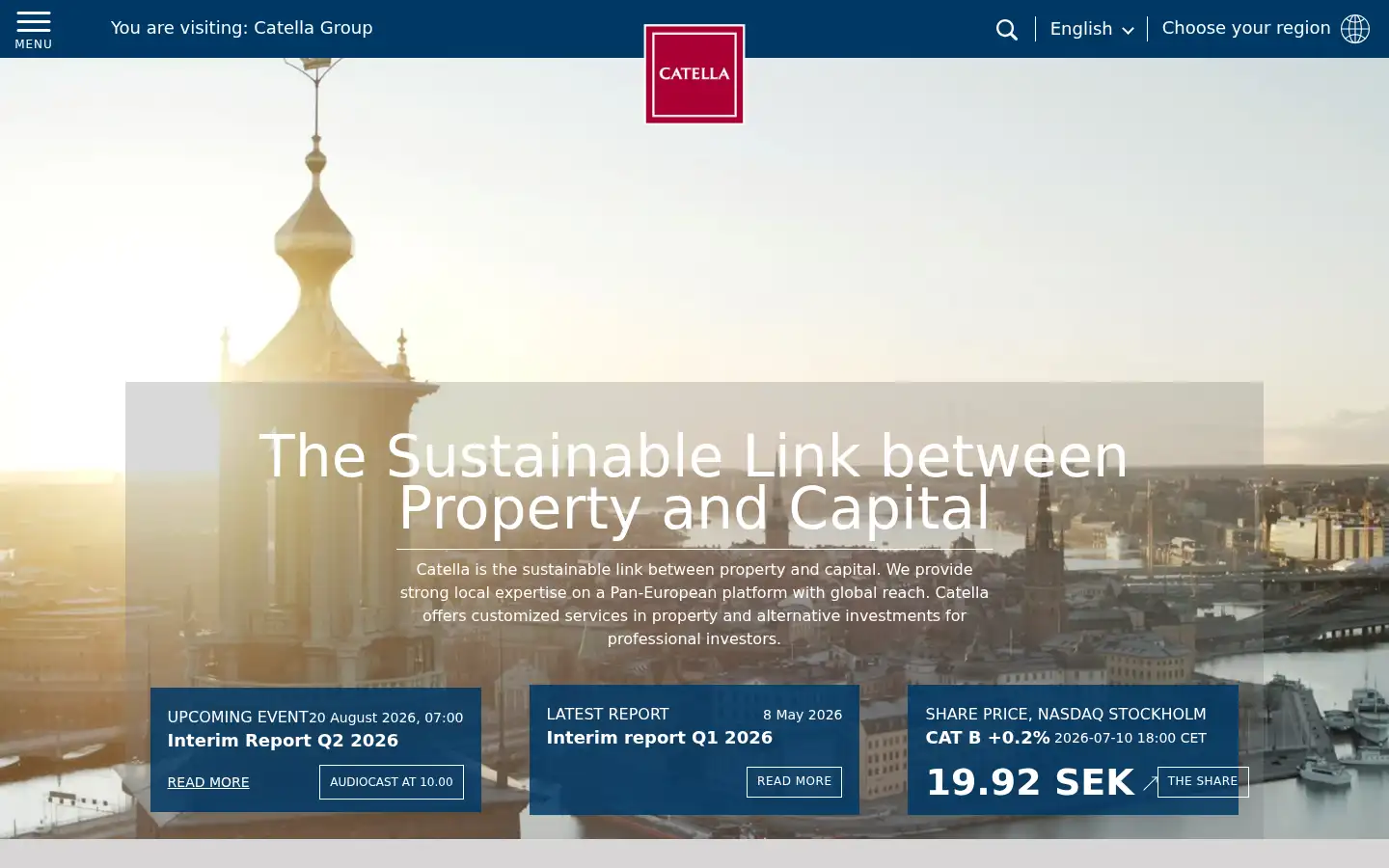 Screenshot of catella.com