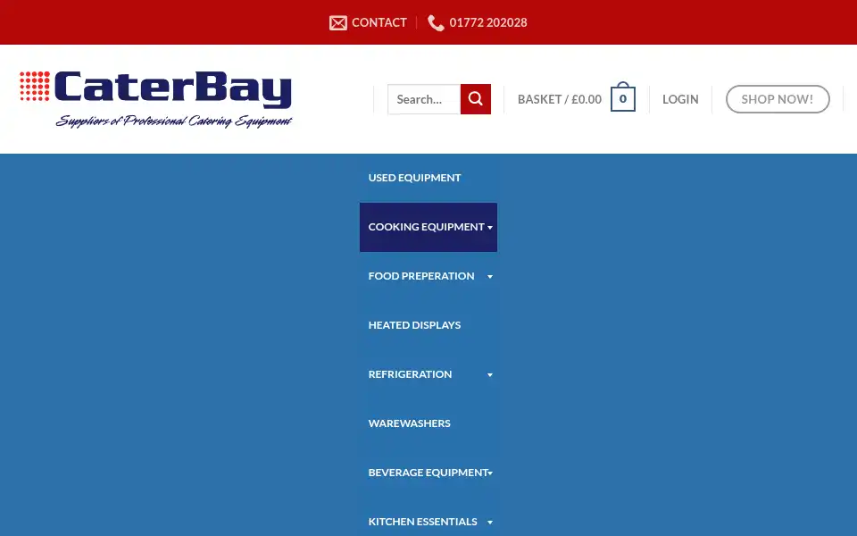 Screenshot of caterbay.co.uk