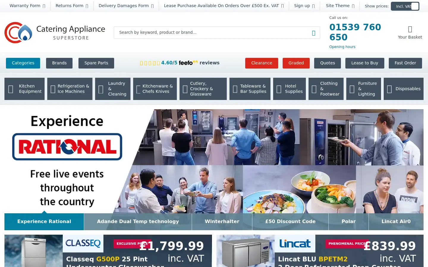 Screenshot of catering-appliance.com