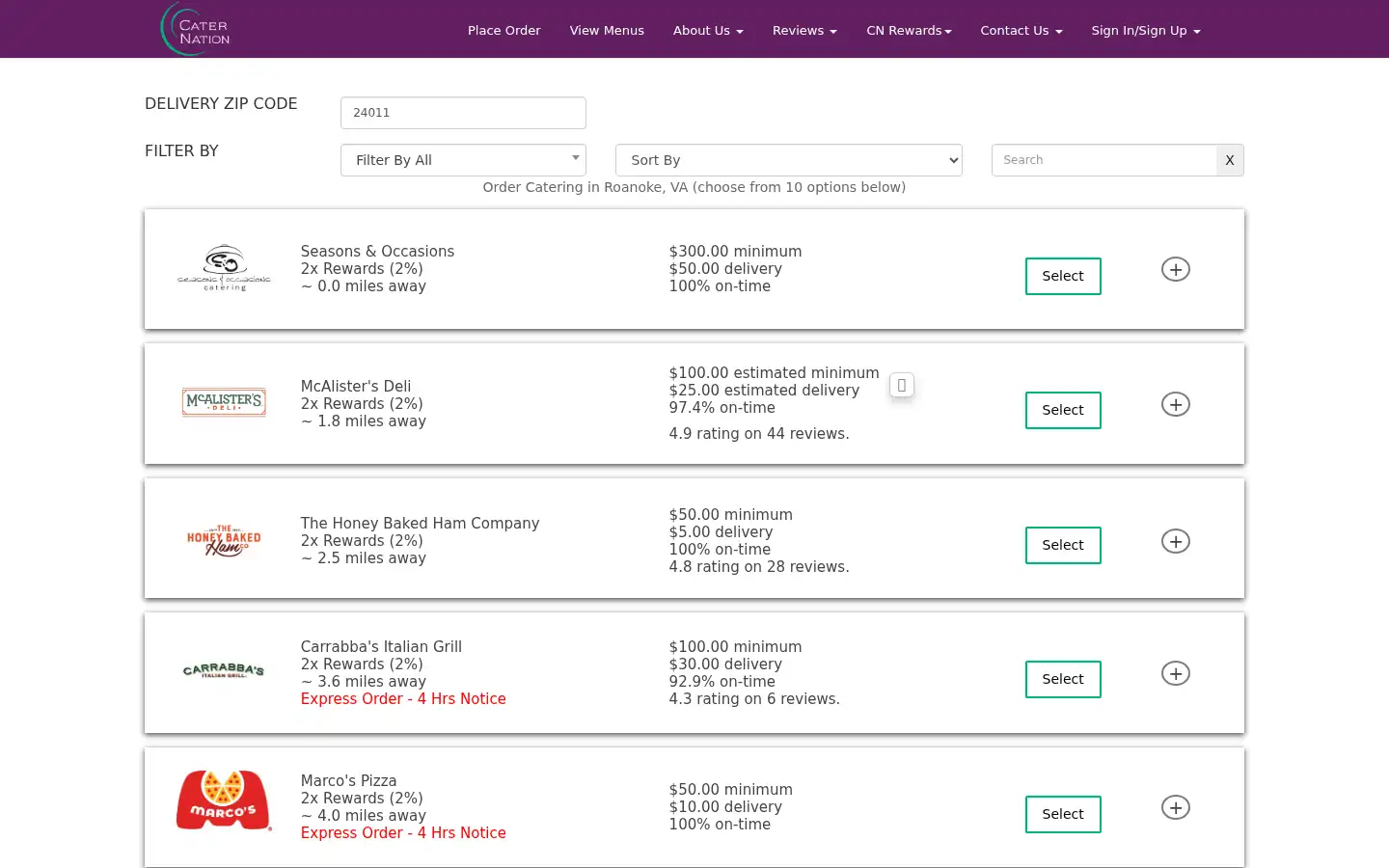 Screenshot of caternation.com