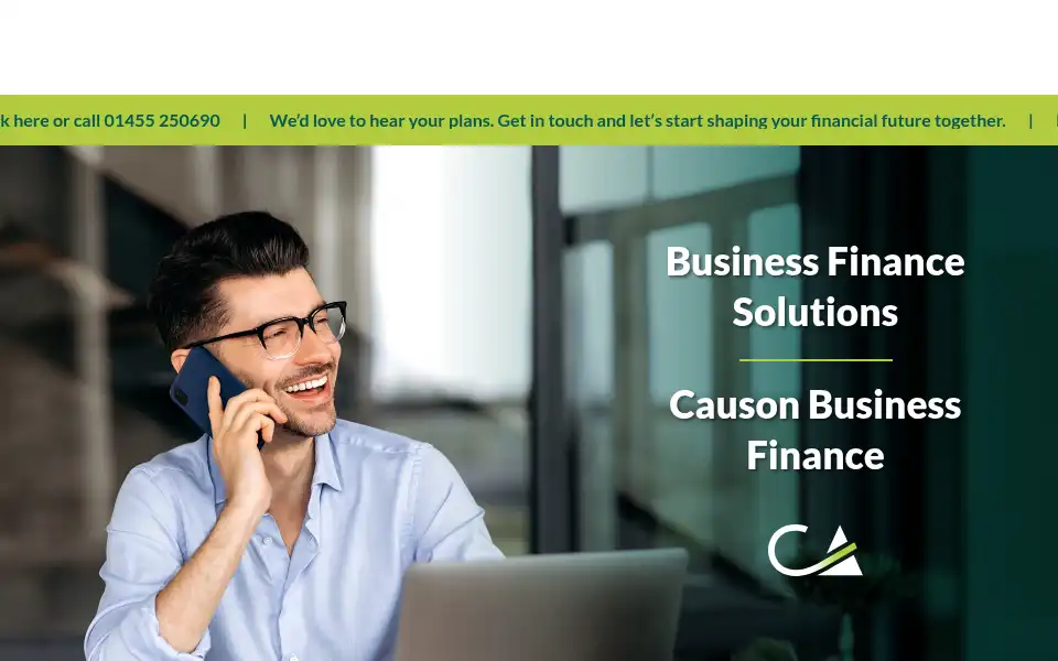 Screenshot of causonbusinessfinance.co.uk