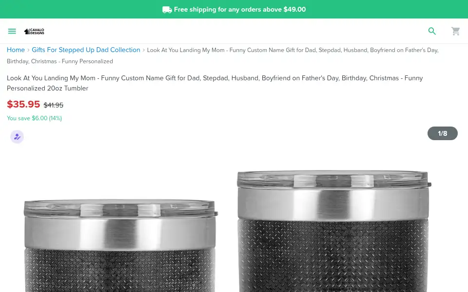 Screenshot of cavalodesigns.com