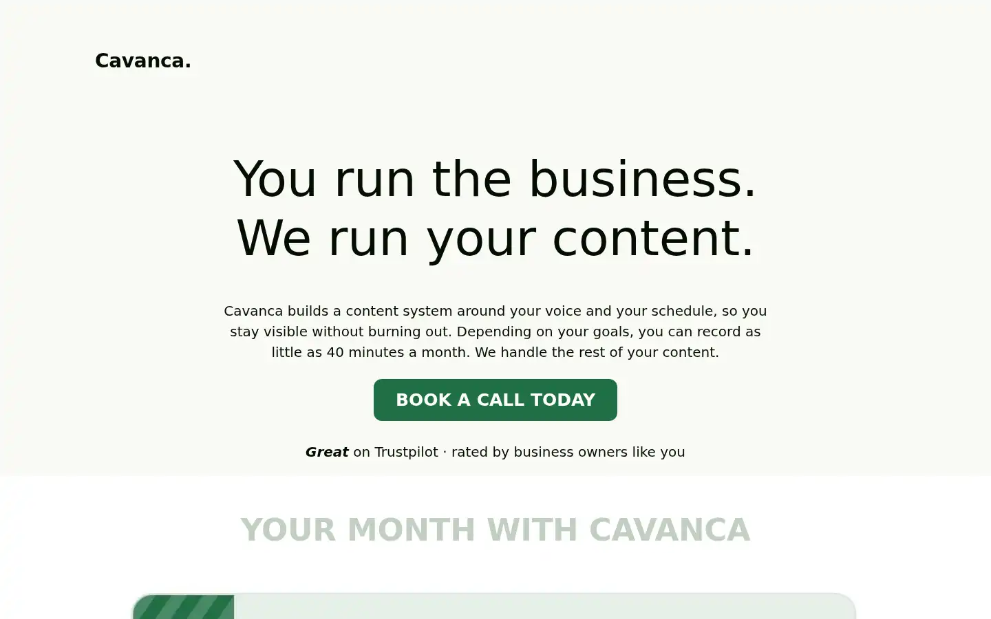 Screenshot of cavanca.com