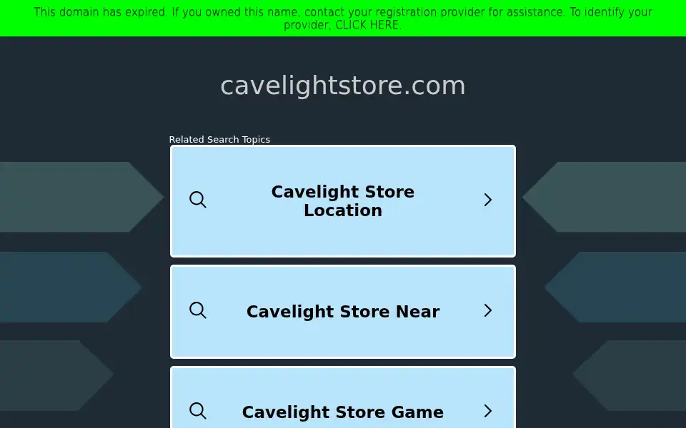 Screenshot of cavelightstore.com