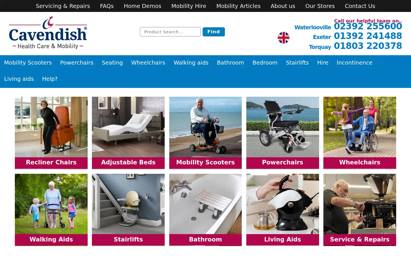 Screenshot of cavendishhealthcare.co.uk