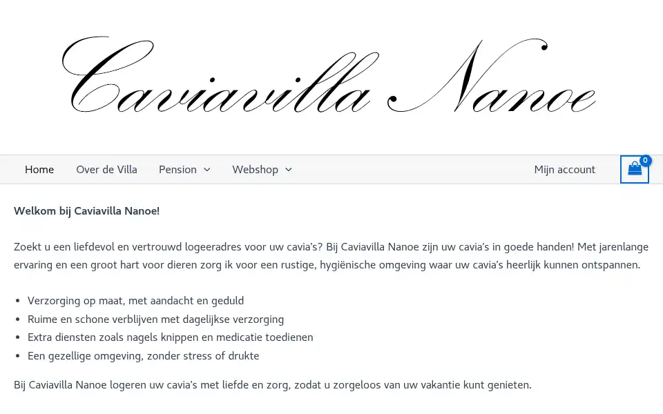 Screenshot of caviavillananoe.nl