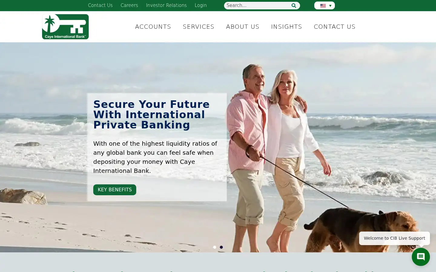Screenshot of cayebank.bz