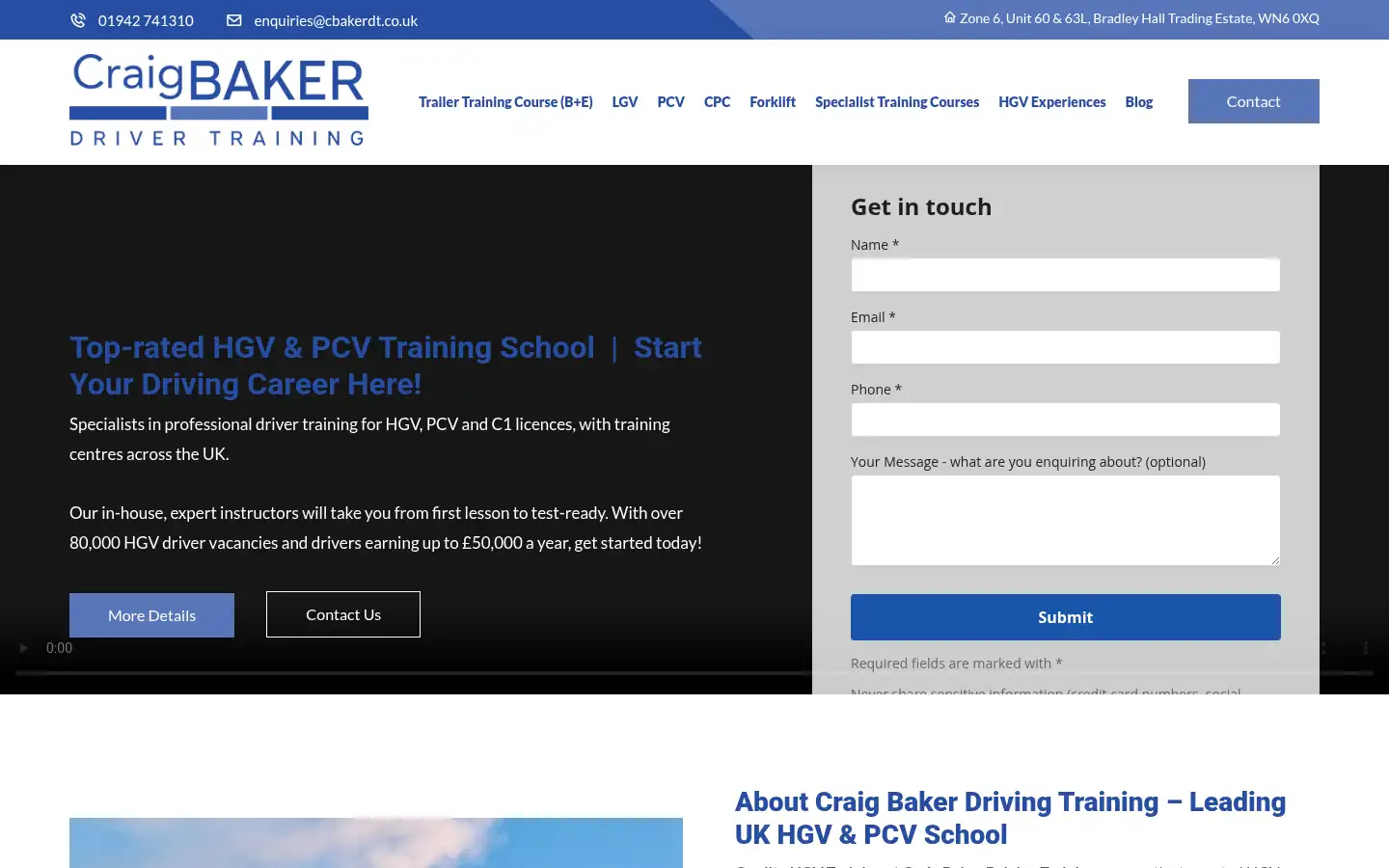 Screenshot of cbakerdt.co.uk