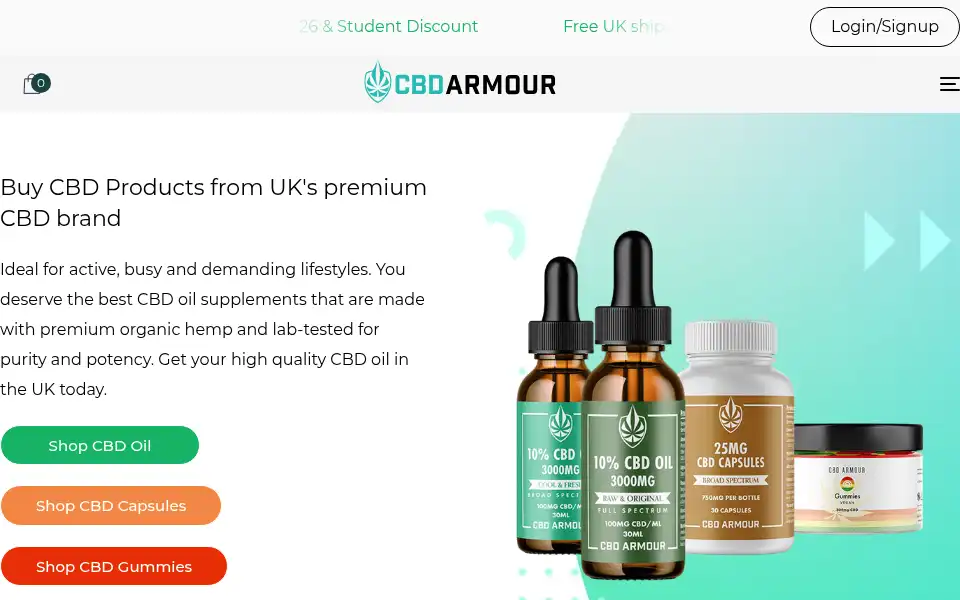 Screenshot of cbdarmour.co.uk