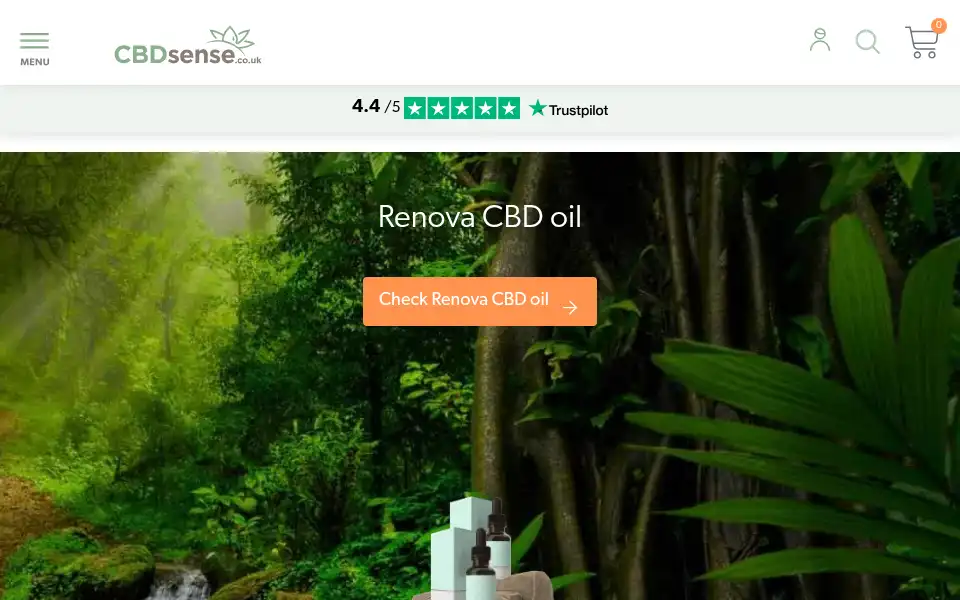 Screenshot of cbdsense.co.uk