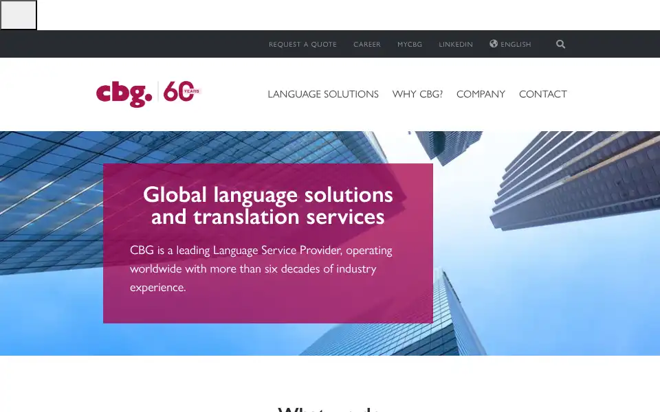Screenshot of cbg.com