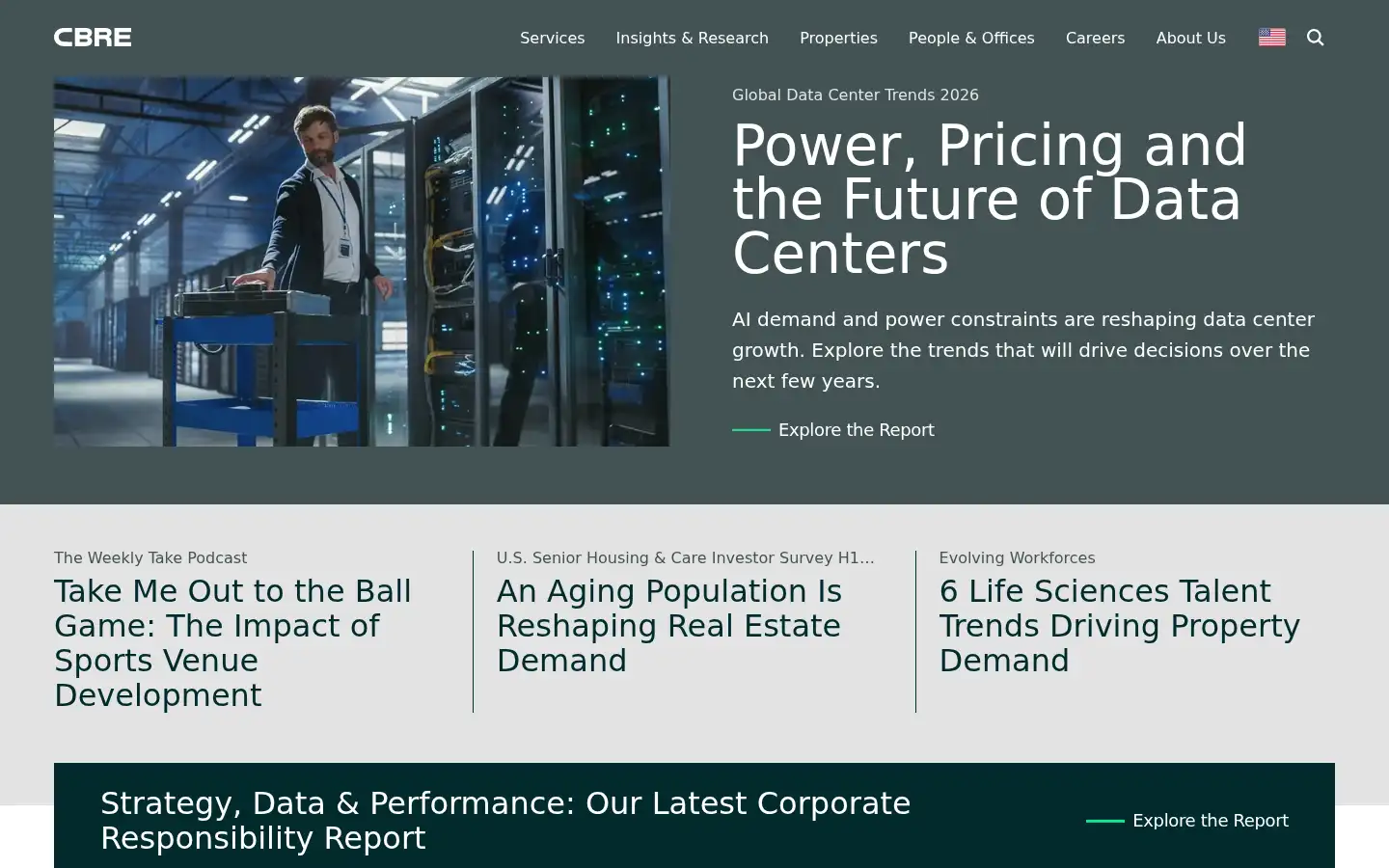 Screenshot of cbre.com