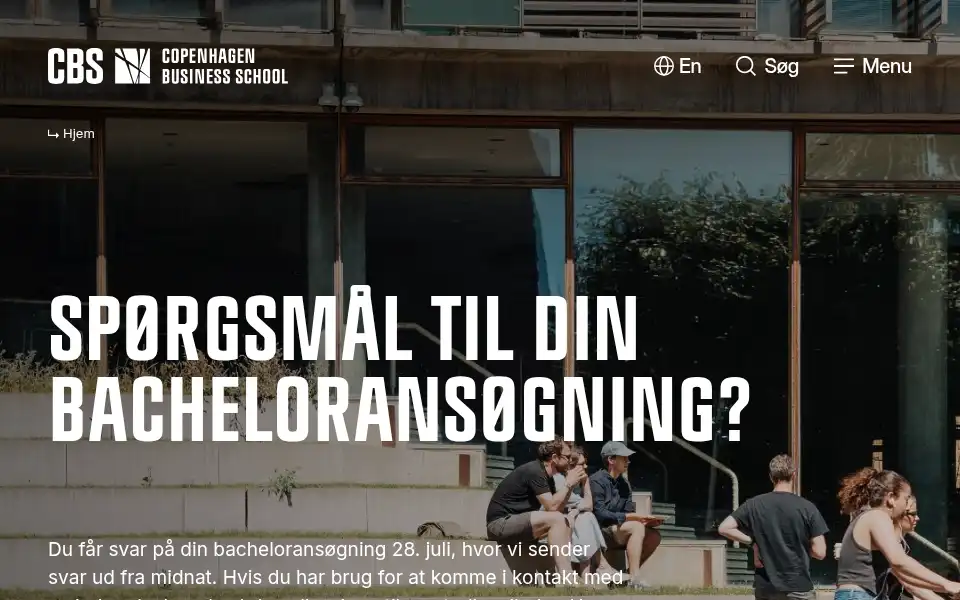 Screenshot of cbs.dk
