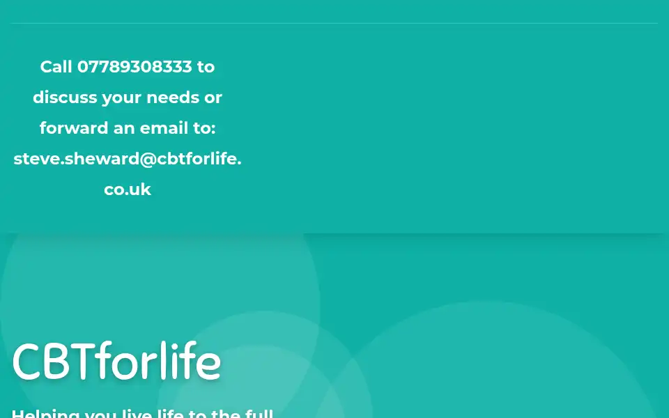 Screenshot of cbtforlife.co.uk