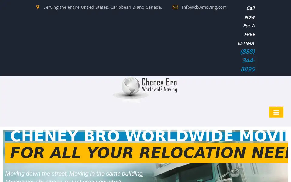 Screenshot of cbwmoving.com