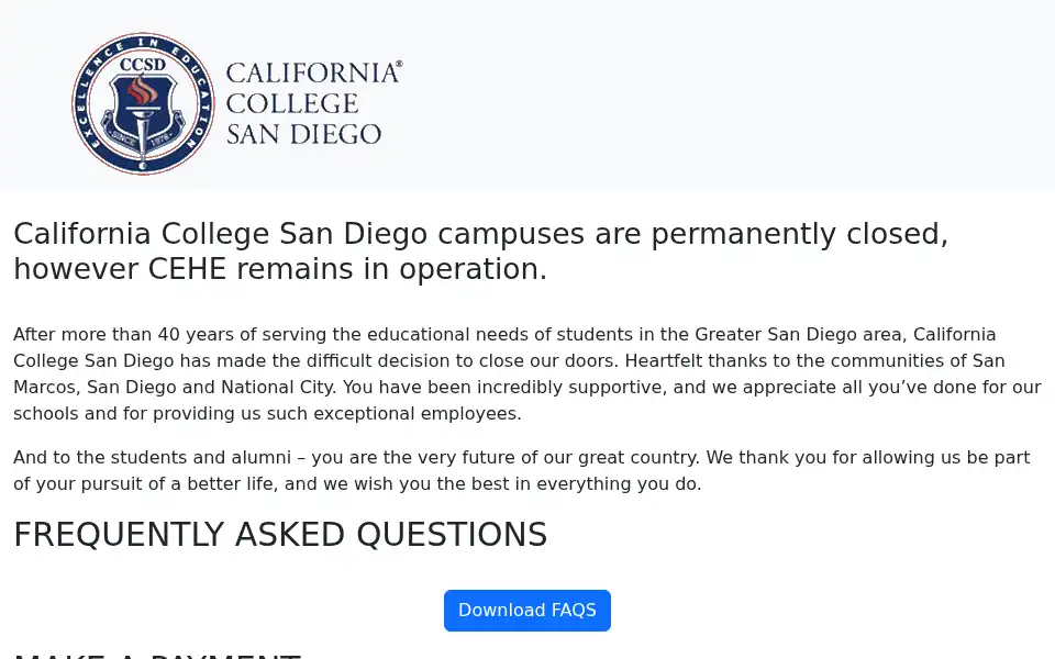 Screenshot of cc-sd.edu