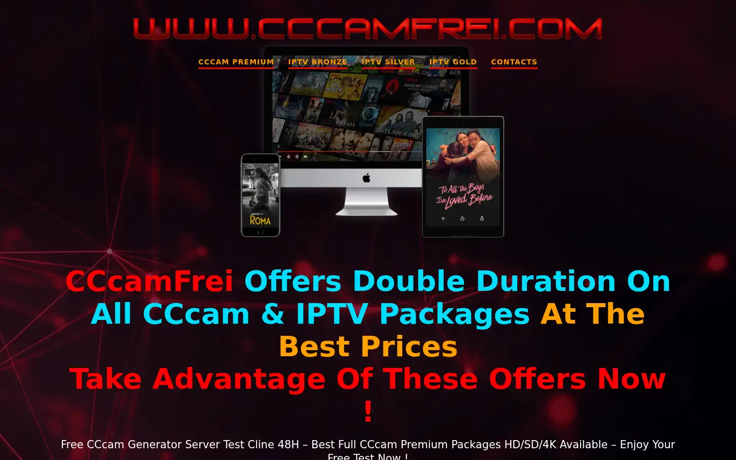 Screenshot of cccamfrei.com