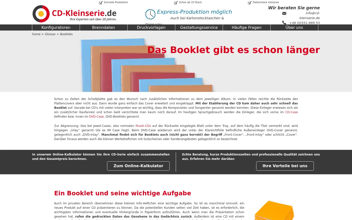 Screenshot of cd-kleinserie.de