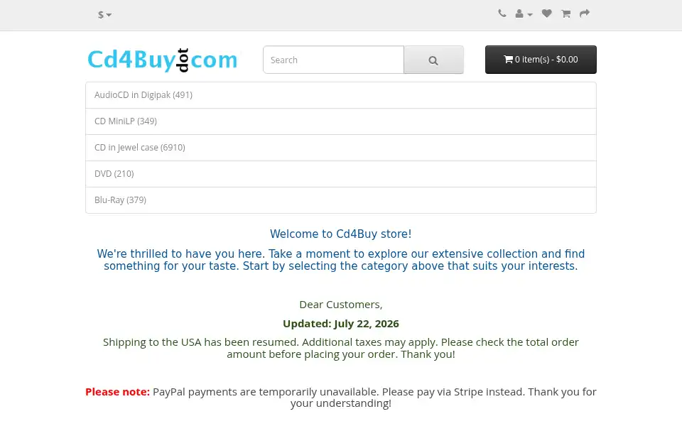 Screenshot of cd4buy.com