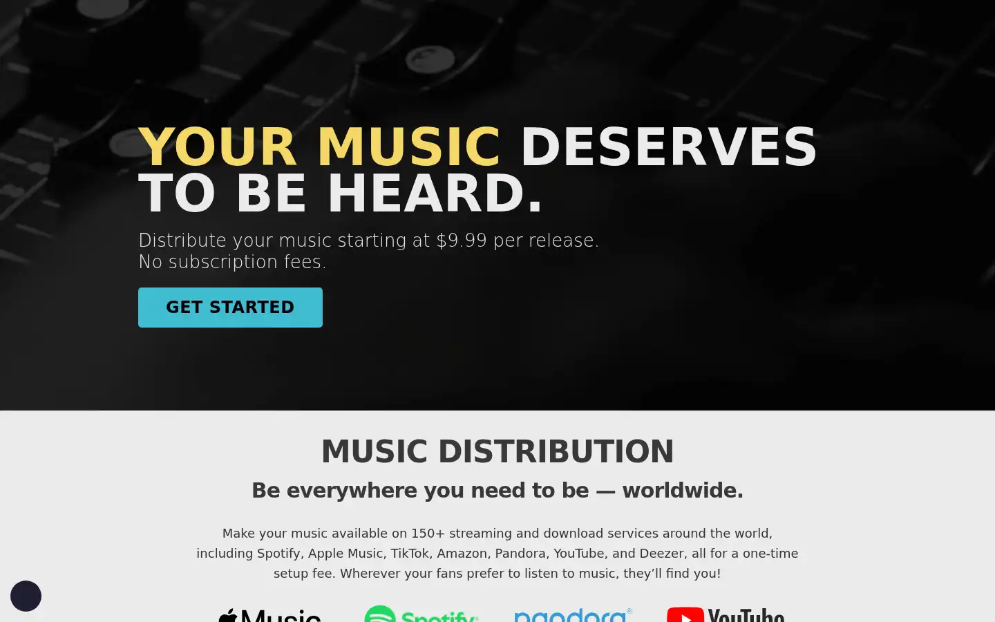 Screenshot of cdbaby.com
