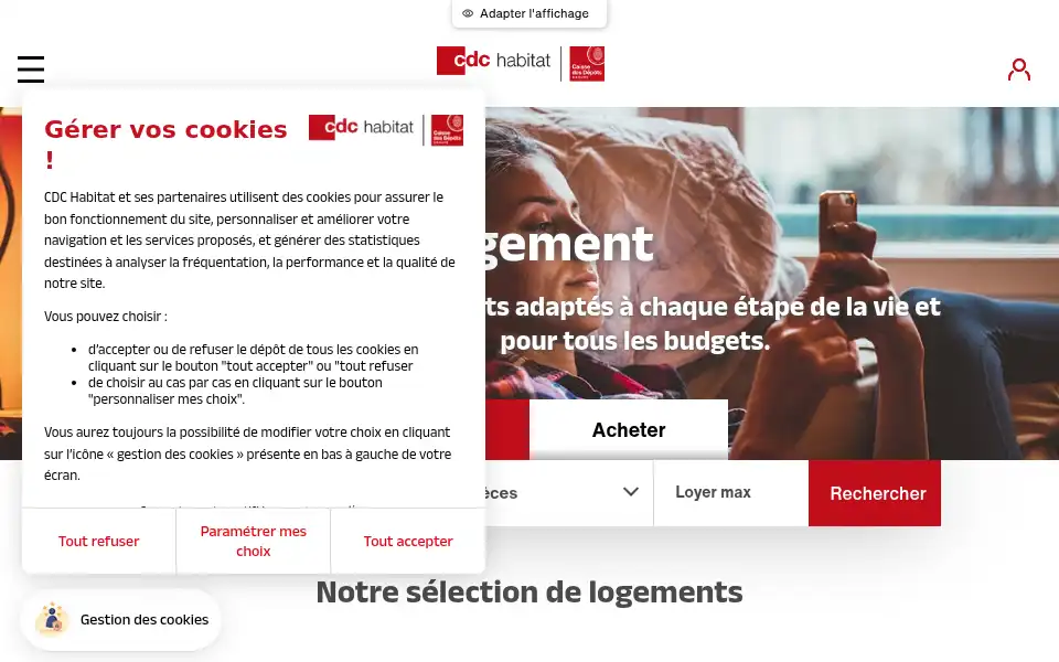 Screenshot of cdc-habitat.fr