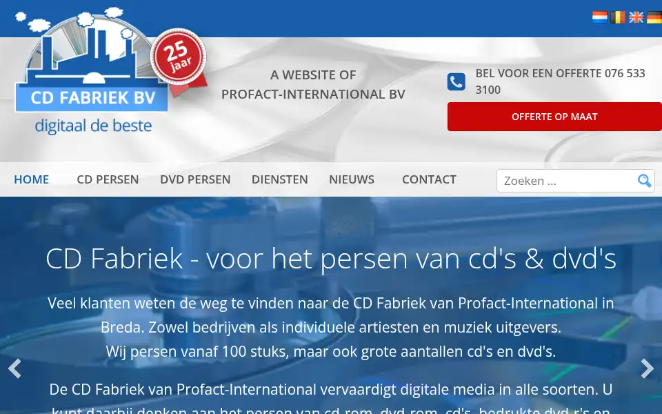 Screenshot of cdfabriek.nl