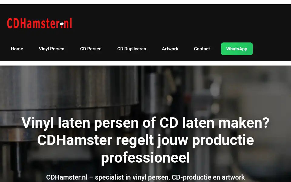 Screenshot of cdhamster.nl