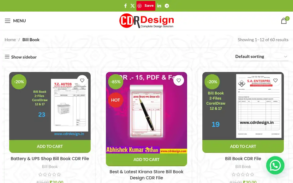 Screenshot of cdrdesign.in