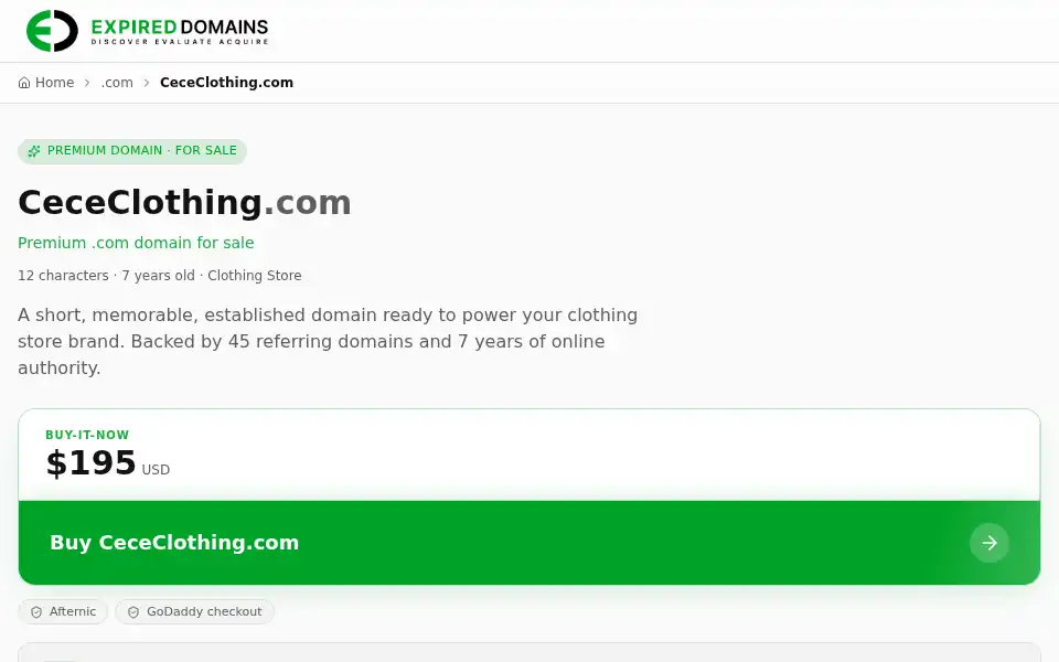 Screenshot of cececlothing.com