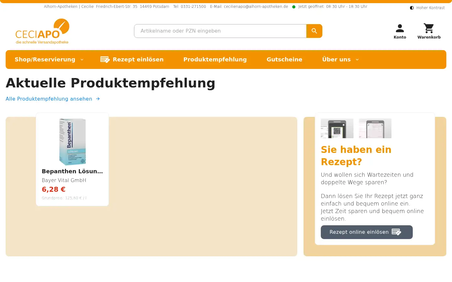 Screenshot of ceciapo.de