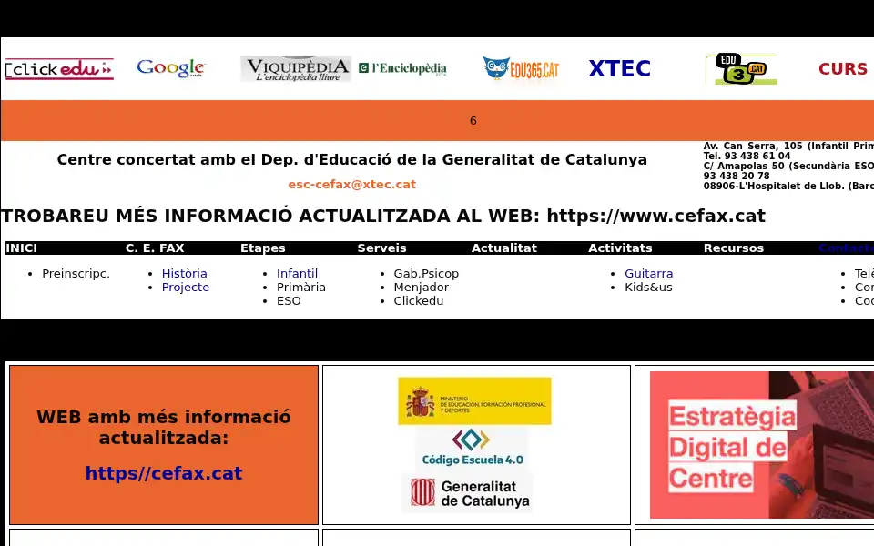 Screenshot of cefax.org