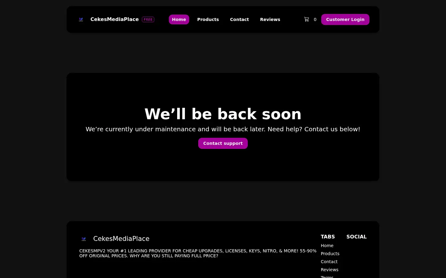 Screenshot of cekesmediaplace.sellpass.io