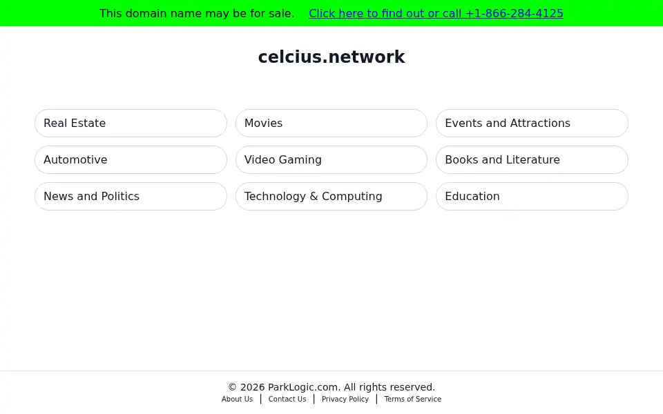 Screenshot of celcius.network