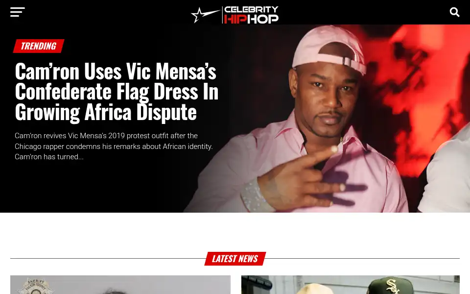 Screenshot of celebrityhiphop.com