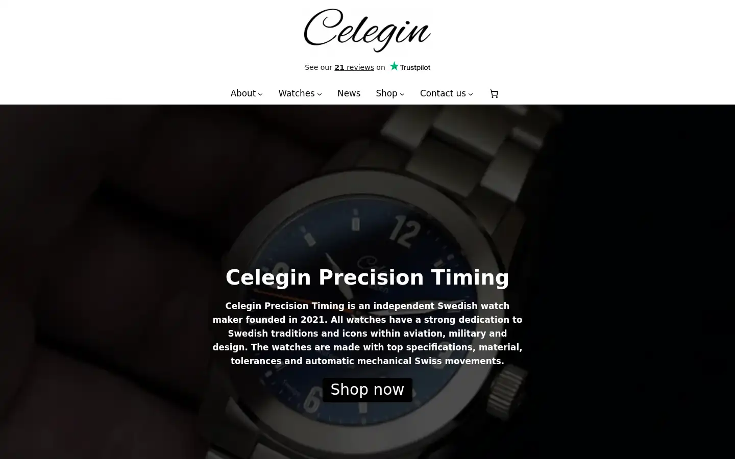 Screenshot of celegin.se
