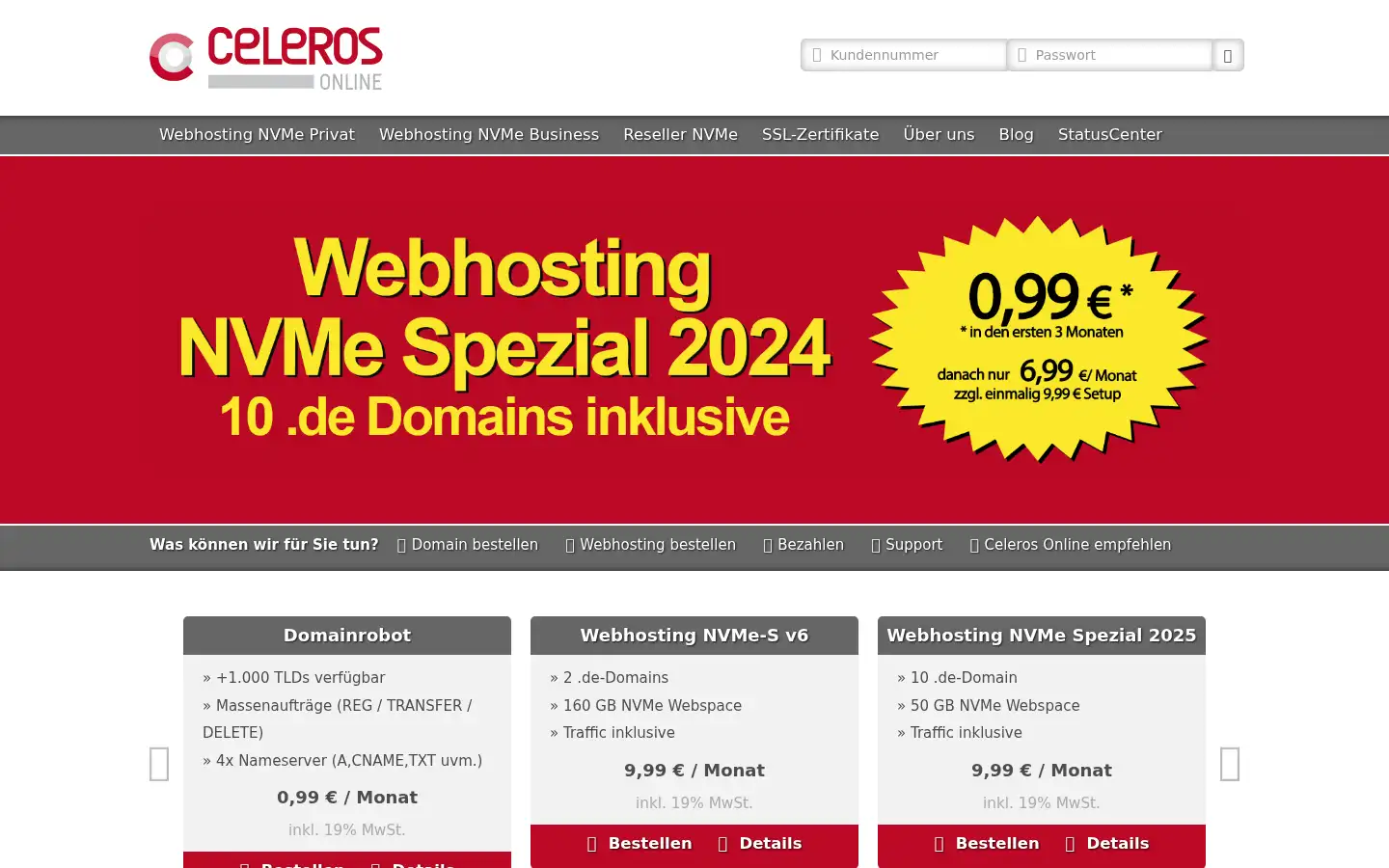 Screenshot of celeros.de