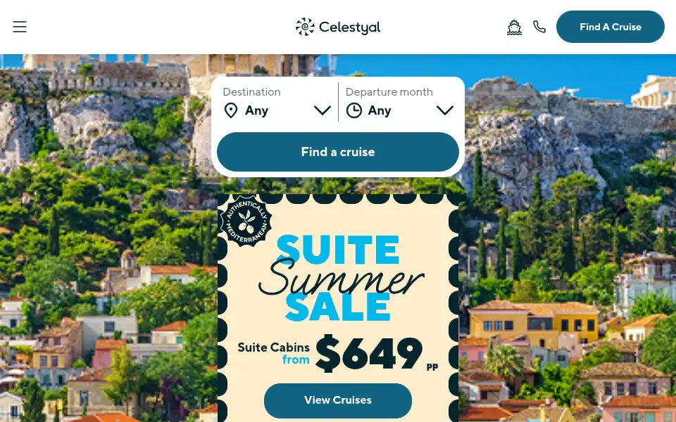 Screenshot of celestyalcruises.com