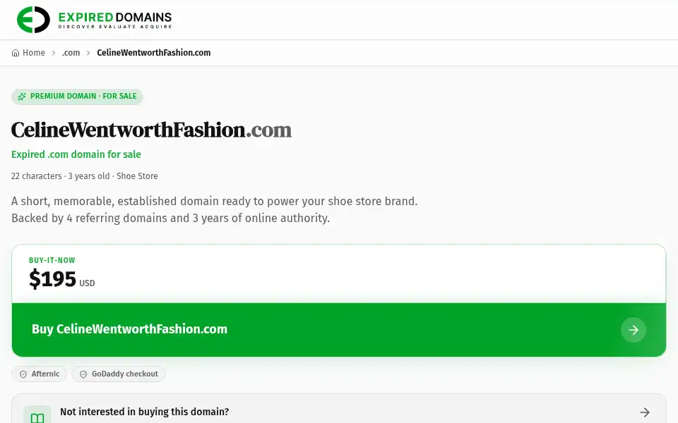 Screenshot of celinewentworthfashion.com