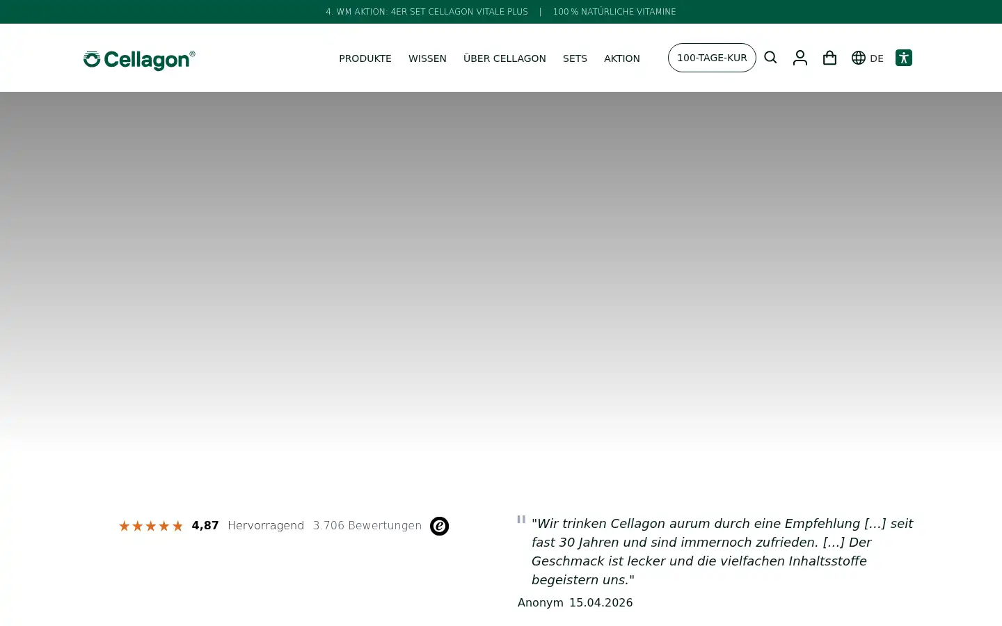 Screenshot of cellagon.de