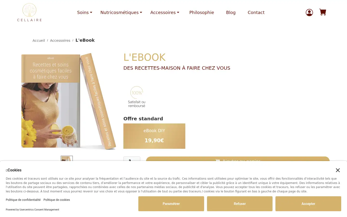 Screenshot of cellaire.com