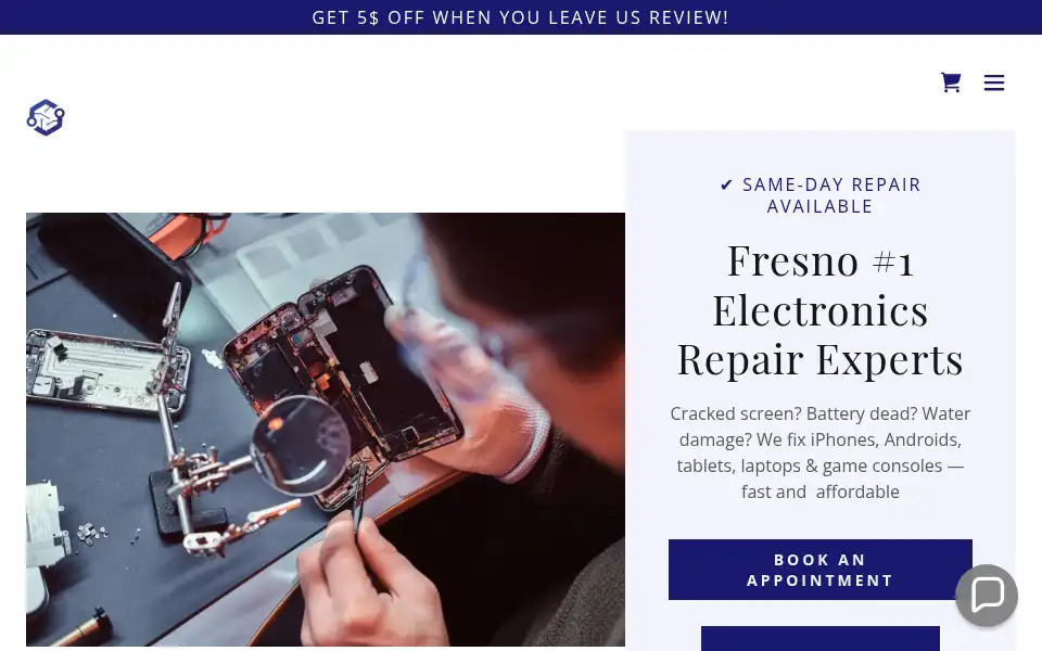 Screenshot of cellfixfresno.com