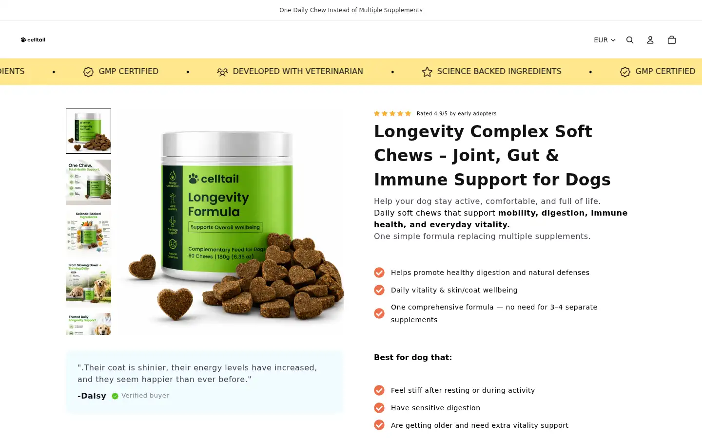 Screenshot of celltail.com