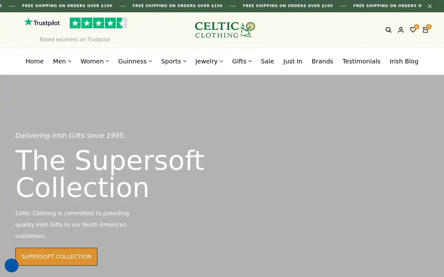 Screenshot of celticclothing.com