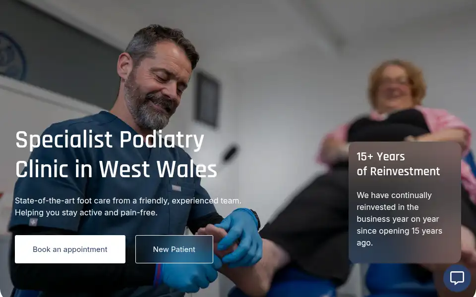 Screenshot of celticpodiatry.co.uk