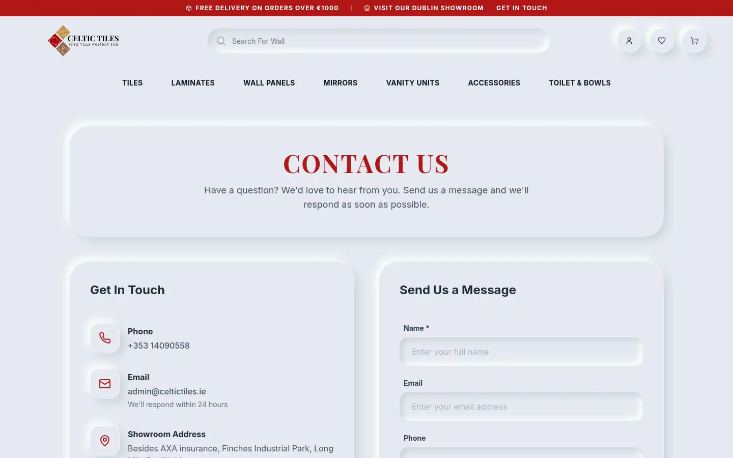 Screenshot of celtictiles.ie